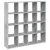 vidaXL Knihovna betonově &scaron;ed&aacute; 137,5 x 29 x 137,5 cm kompozitn&iacute; dřevo