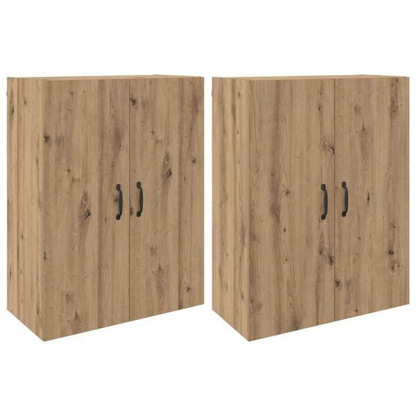 vidaXL N&aacute;stěnn&aacute; skř&iacute;ň N&aacute;stěnn&yacute; 2 pcs Artisanov&yacute; dub 69,5 x 34 x 90 cm