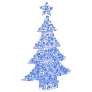 vidaXL V&aacute;nočn&iacute; stromeček 100 LED Modr&aacute; 120 cm Akryl