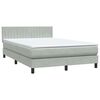 vidaXL Box spring postel s matrac&iacute; světle &scaron;ed&aacute; 160x210 cm samet