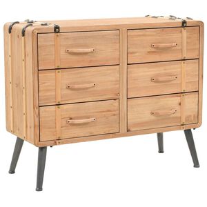 vidaXL Komoda se z&aacute;suvkami masivn&iacute; jedlov&eacute; dřevo 91 x 35 x 73 cm