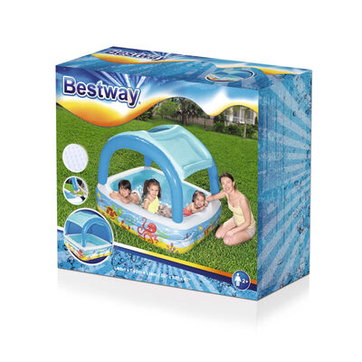 Bestway Dětský bazének se stříškou modrý 140 x 140 x 114 cm 52192