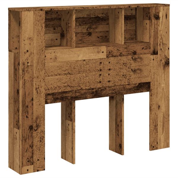 vidaXL Čelo postele s &uacute;ložn&yacute;m prostorem old wood 120 x 19 x 104,5 cm