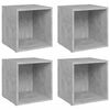vidaXL TV stolky 4 ks betonově &scaron;ed&eacute; 37 x 35 x 37 cm kompozitn&iacute; dřevo