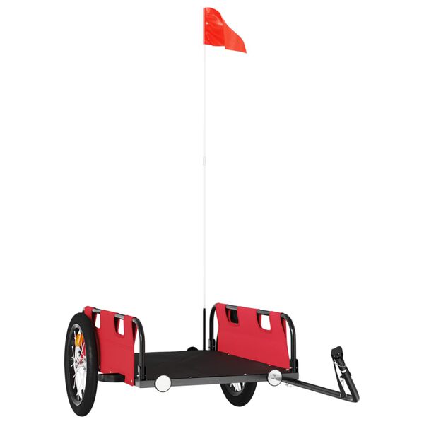 vidaXL Voz&iacute;k za kolo červen&yacute; oxfordsk&aacute; tkanina a železo