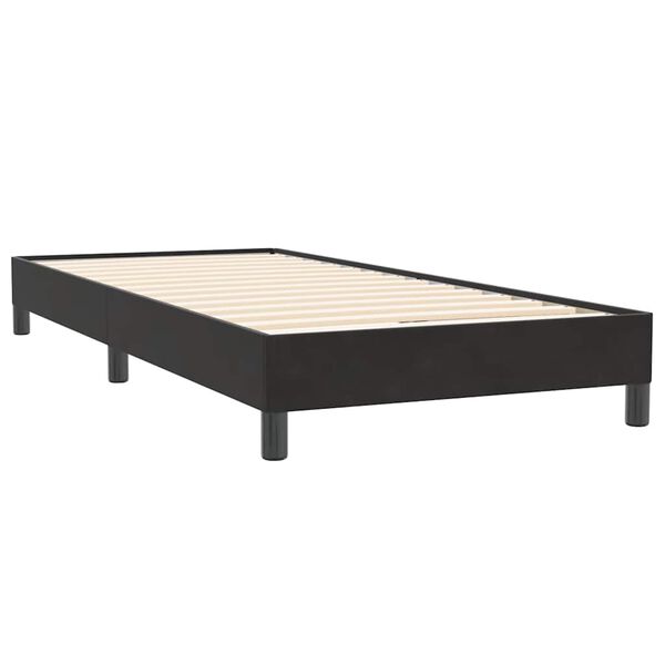vidaXL Box spring postel s matrací černý 80x220 cm samet