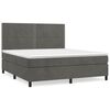vidaXL Box spring postel s matrac&iacute; tmavě &scaron;ed&aacute; 180x200 cm samet