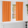 vidaXL Z&aacute;věsy na zatemněn&iacute; s kroužky 2 pcs Oranžov&aacute; 175 x 140 cm