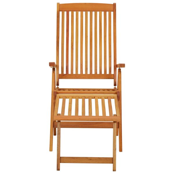 vidaXL Skl&aacute;dac&iacute; zahradn&iacute; židle s podnožkami 2 ks masivn&iacute; eukalyptus