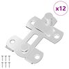 vidaXL Z&aacute;mek na dveře 12 ks Stř&iacute;brn&aacute; 70 x 8 mm Ocel