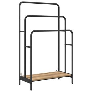 vidaXL Stojan na oblečen&iacute; s polic&iacute; Artisanov&yacute; dub 60 x 30 x 100,5 cm