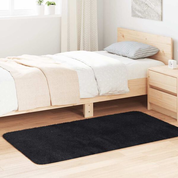 vidaXL Koberec Shaggy s vysok&yacute;m vlasem NAVARRA čern&yacute; 80x150 cm