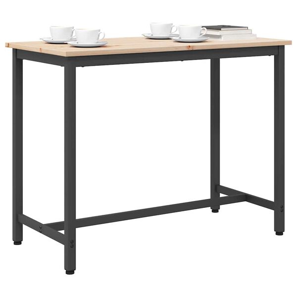 vidaXL stůl Př&iacute;rodn&iacute; 100 x 50 x 77 cm Inžen&yacute;rsk&eacute; dřevo a ocel