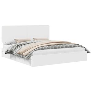 vidaXL Postel s &uacute;ložn&yacute;m prostorem B&iacute;l&aacute; 180 x 200 cm kompozitn&iacute; dřevo