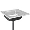 vidaXL Kuchyňsk&yacute; dřez s odtokem stř&iacute;brn&yacute; 600x600x155 mm nerezov&aacute; ocel