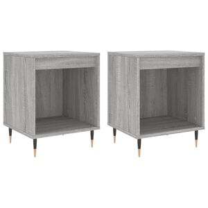 vidaXL Nočn&iacute; stolky 2 ks &scaron;ed&eacute; sonoma 40 x 35 x 50 cm kompozitn&iacute; dřevo