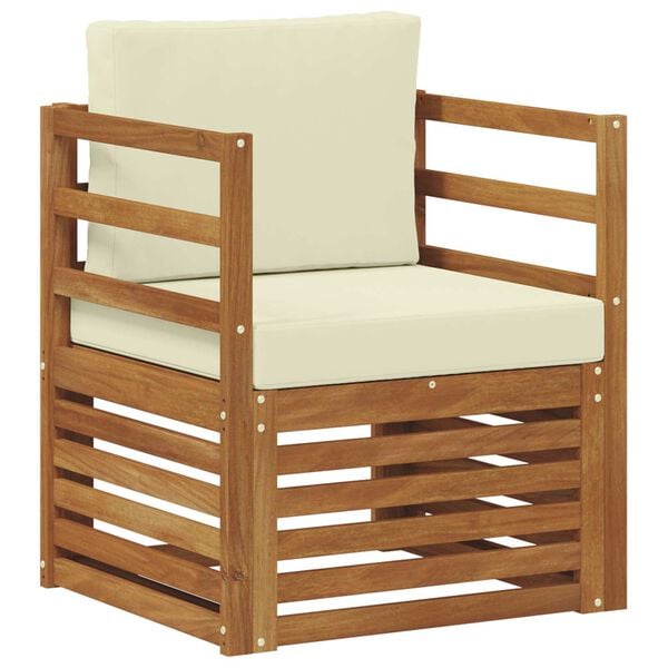 vidaXL Venkovn&iacute; pohovkov&aacute; souprava Masivn&iacute; ak&aacute;ciov&eacute; dřevo a polyester