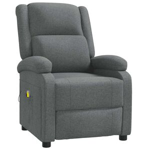 vidaXL Mas&aacute;žn&iacute; křeslo tmavě &scaron;ed&eacute; textil