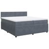 vidaXL Box spring postel s matrac&iacute; tmavě &scaron;ed&aacute; 200x200 cm samet