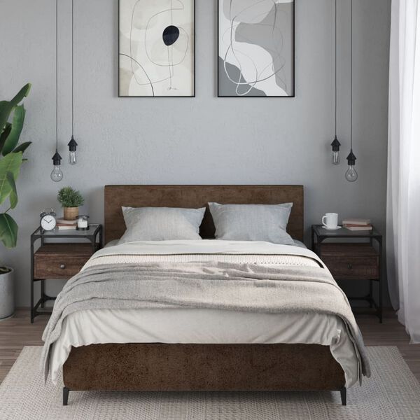 vidaXL Noční stolky 2 ks hnědý dub 40 x 40 x 55 cm kompozitní dřevo