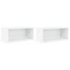 vidaXL &Uacute;ložn&yacute; stojan na CD 2 ks B&iacute;l&aacute; 40 x 17 x 17 cm Kompozitn&iacute; dřevo