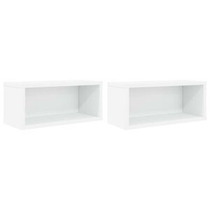 vidaXL &Uacute;ložn&yacute; stojan na CD 2 ks B&iacute;l&aacute; 40 x 17 x 17 cm Kompozitn&iacute; dřevo