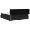 vidaXL Postel s &uacute;ložn&yacute;m prostorem a LED osvětlen&iacute;m Čern&aacute; 160 x 200 cm