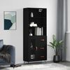vidaXL Skř&iacute;ň highboard čern&aacute; 69,5 x 34 x 180 cm kompozitn&iacute; dřevo