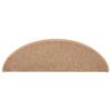 vidaXL Schodov&eacute; rohože 15 ks 65 x 21 x 4 cm světle hněd&eacute;, půlkulat&eacute;, velk&eacute;
