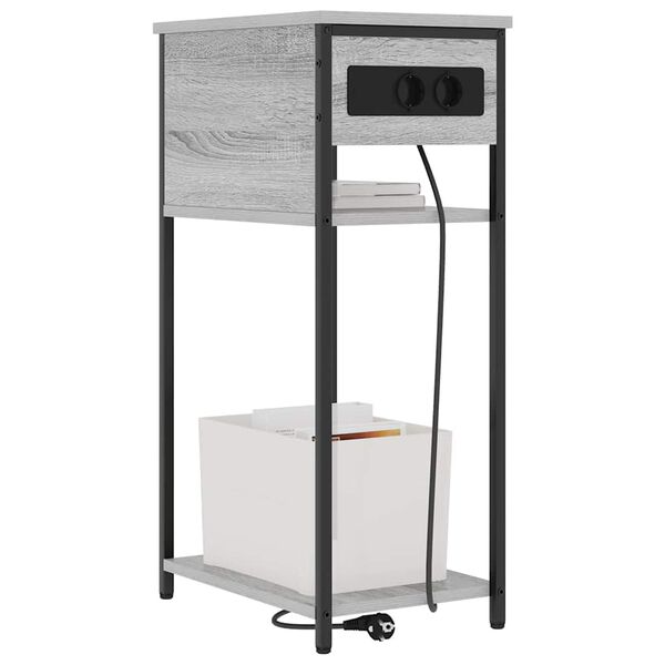 vidaXL Noční skříňka Šedá Sonoma 41 x 28 x 76 cm kompozitní dřevo