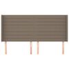vidaXL Čelo postele typu u&scaron;&aacute;k taupe 163x16x118/128 cm textil