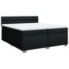 vidaXL Box spring postel s matrac&iacute; čern&aacute; 200x200 cm textil