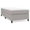 vidaXL Box spring postel s matrac&iacute; světle &scaron;ed&aacute; 80 x 200 cm textil
