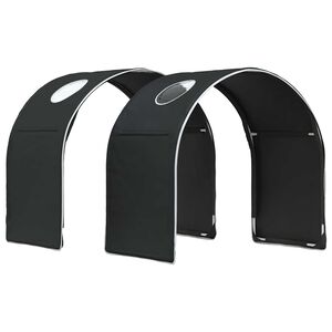 vidaXL Tunel postele 2 pcs Čern&yacute; 211 x 52,5 x 2 cm Polyester