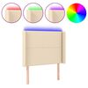 vidaXL Čelo postele s LED kr&eacute;mov&eacute; 93 x 16 x 118/128 cm textil