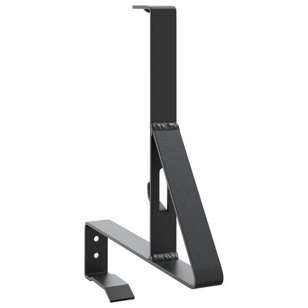 vidaXL Podpora na sn&iacute;h 12 pcs Čern&aacute; 29,5 x 3 x 34,5 cm Ocel