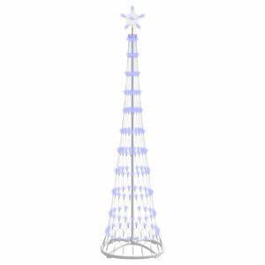 vidaXL LED v&aacute;nočn&iacute; strom Modr&aacute; 190 cm kov