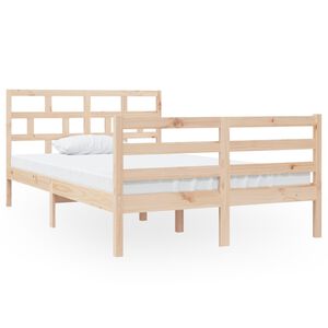 vidaXL R&aacute;m postele 120 x 190 cm Small Double masivn&iacute; dřevo