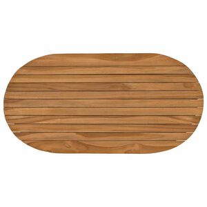 vidaXL Deska stolu 80 x 40 x 3,5 cm Ov&aacute;ln&yacute; Pevn&eacute; teakov&eacute; dřevo