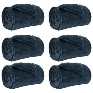 vidaXL Dekoračn&iacute; deky 6 ks N&aacute;mořnick&aacute; modr&aacute; 150 x 200 cm 4.68 kg