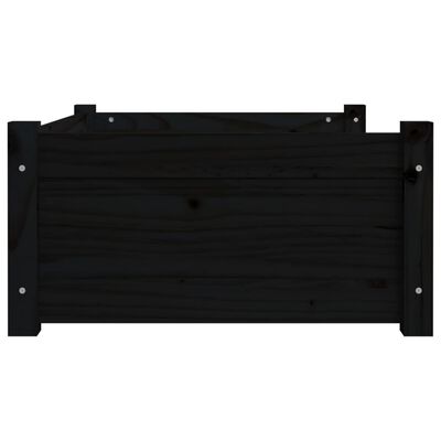 vidaXL Pelíšek pro psy černý 75,5 x 55,5 x 28 cm masivní borovice
