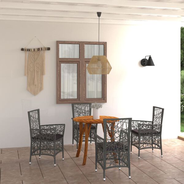 vidaXL 5d&iacute;ln&yacute; zahradn&iacute; j&iacute;deln&iacute; set &scaron;ed&yacute;