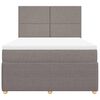 vidaXL Box spring postel s matrac&iacute; taupe 140x190 cm textil