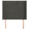 vidaXL Čelo postele typu ušák tmavě šedé 103x16x118/128 cm samet