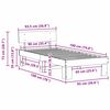 vidaXL R&aacute;m postele s čelo Př&iacute;rodn&iacute; 90 x 190 cm Masivn&iacute; borov&eacute; dřevo