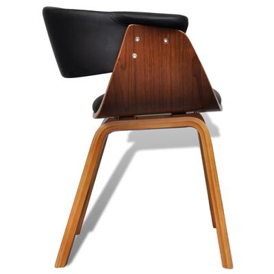 vidaXL Jídelní židle 2 ks ohýbané dřevo a umělá kůže