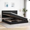 vidaXL Postel s &uacute;ložn&yacute;m prostorem a matrac&iacute; s čelo Čern&aacute; 200 x 200 cm