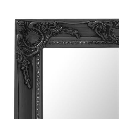 vidaXL Nástěnné zrcadlo barokní styl 60 x 60 cm černé
