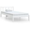 vidaXL R&aacute;m postele b&iacute;l&yacute; masivn&iacute; borov&eacute; dřevo 90 x 200 cm
