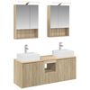 vidaXL Sada koupelnov&yacute;ch skř&iacute;něk 5 pcs Dub sonoma Kompozitn&iacute; dřevo
